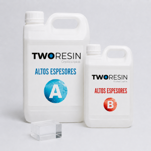 Kit de resina epoxi transparente para altos espesores Two Resin, componentes A y B